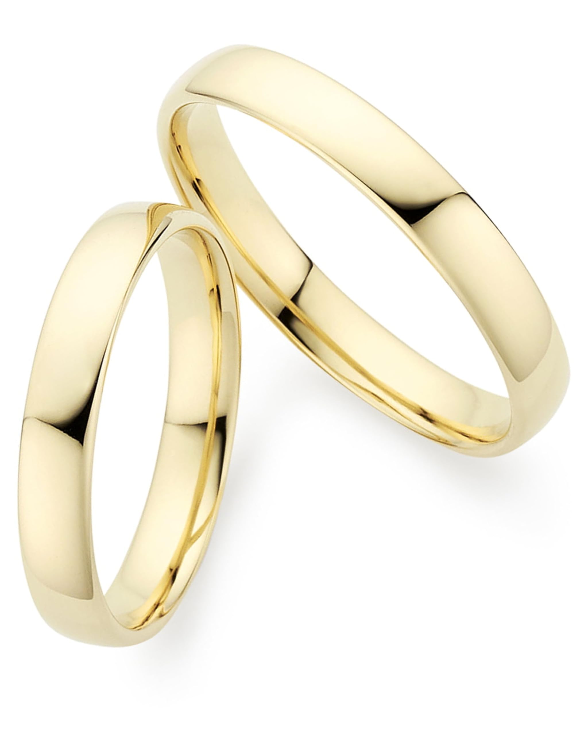 123traumringe Eheringe in 333 Gelbgold I Partnerringe mit Gravur & Etui I Gravierbare Eheringe mit Ringgröße 50-72 mm I Edle Verlobungsringe in 3 mm Breite & 1,3 mm Stärke I P21
