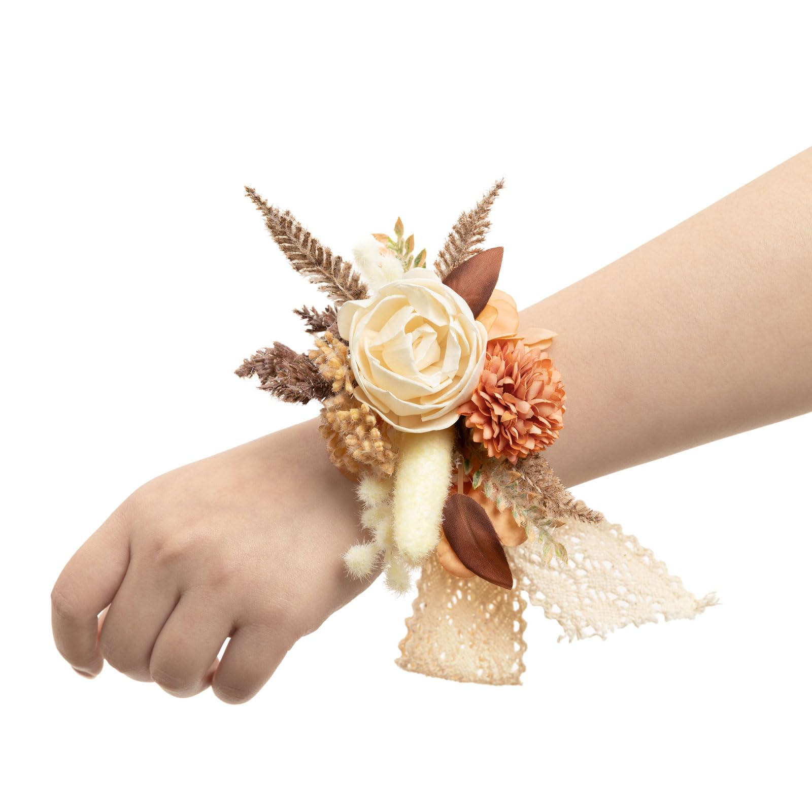 Amazon.com: Ling's moment 6pcs Corsage Wristlet, Boho Wedding