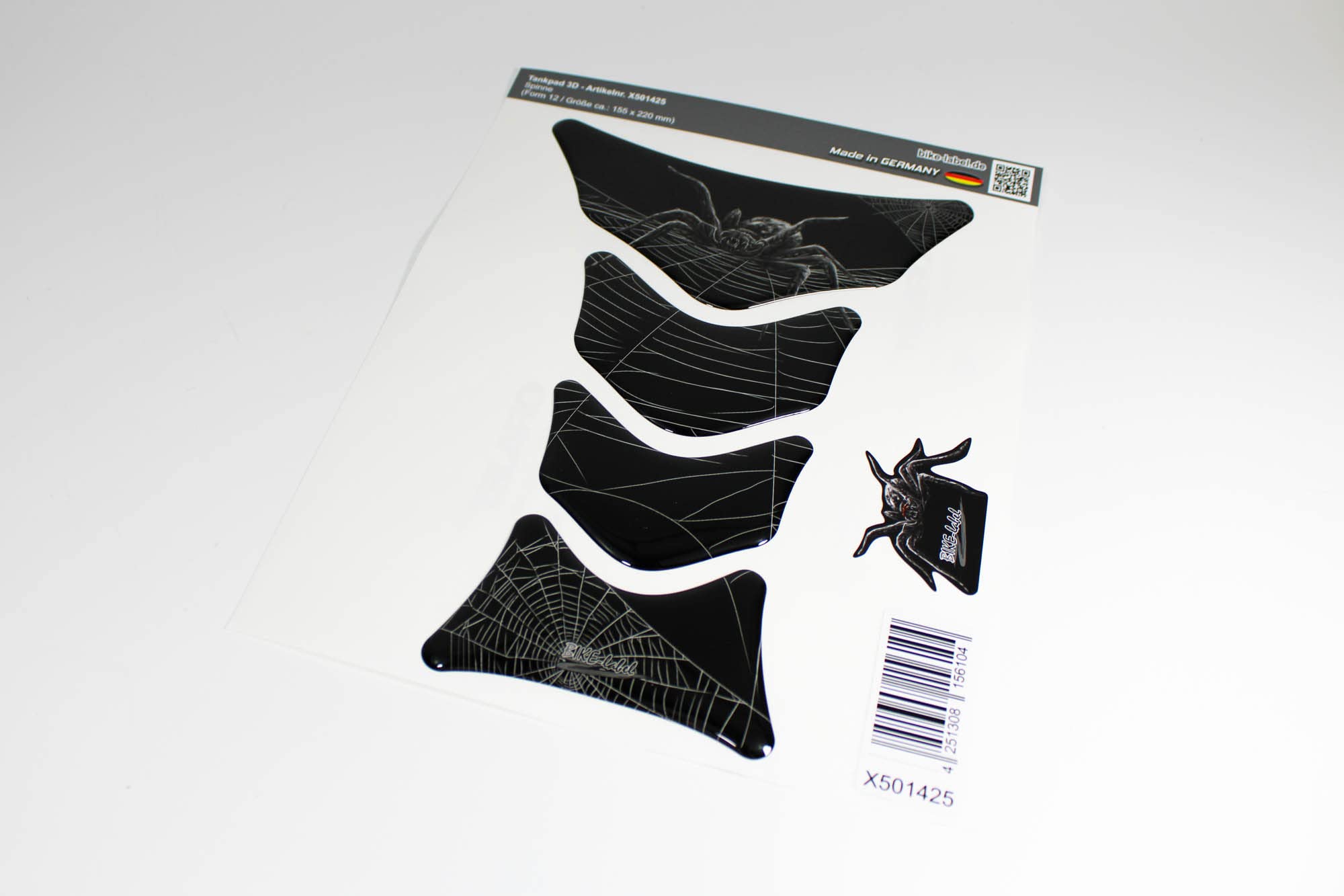 BIKE-label Adesivo Protettivo Serbatoio Moto 3D - Spider Predator Ragno X501422 (182x220 Mm)