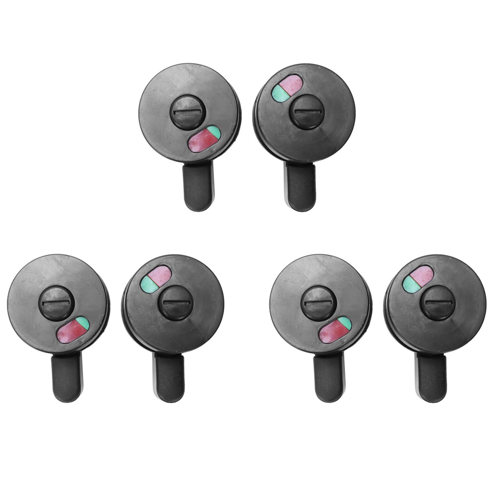 Jnchdghwa Green & Red 6Pcs Public Toilet Door Locking Rotating Red Green Indicator Knob Lock