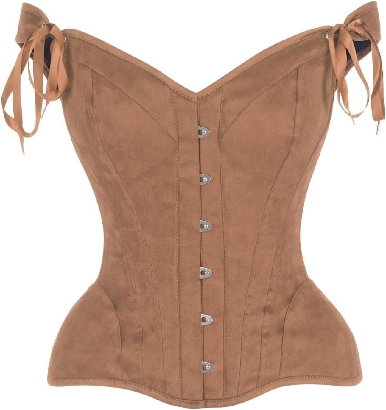 Daisy corsets Women's Daisy Corsets Womens Tan Suede Steel Boned Corset Top & Plus Size Western Fashion Apparel