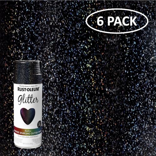 Image of Rust-Oleum 398582-6PK Specialty Glitter Spray Paint, 10.25 Oz, Rainbow, 6 Pack
