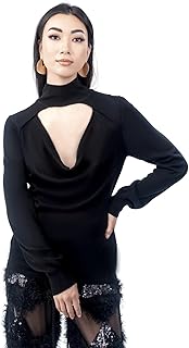 Pantora Women's Sharron Keyhole Turtle Neck Top