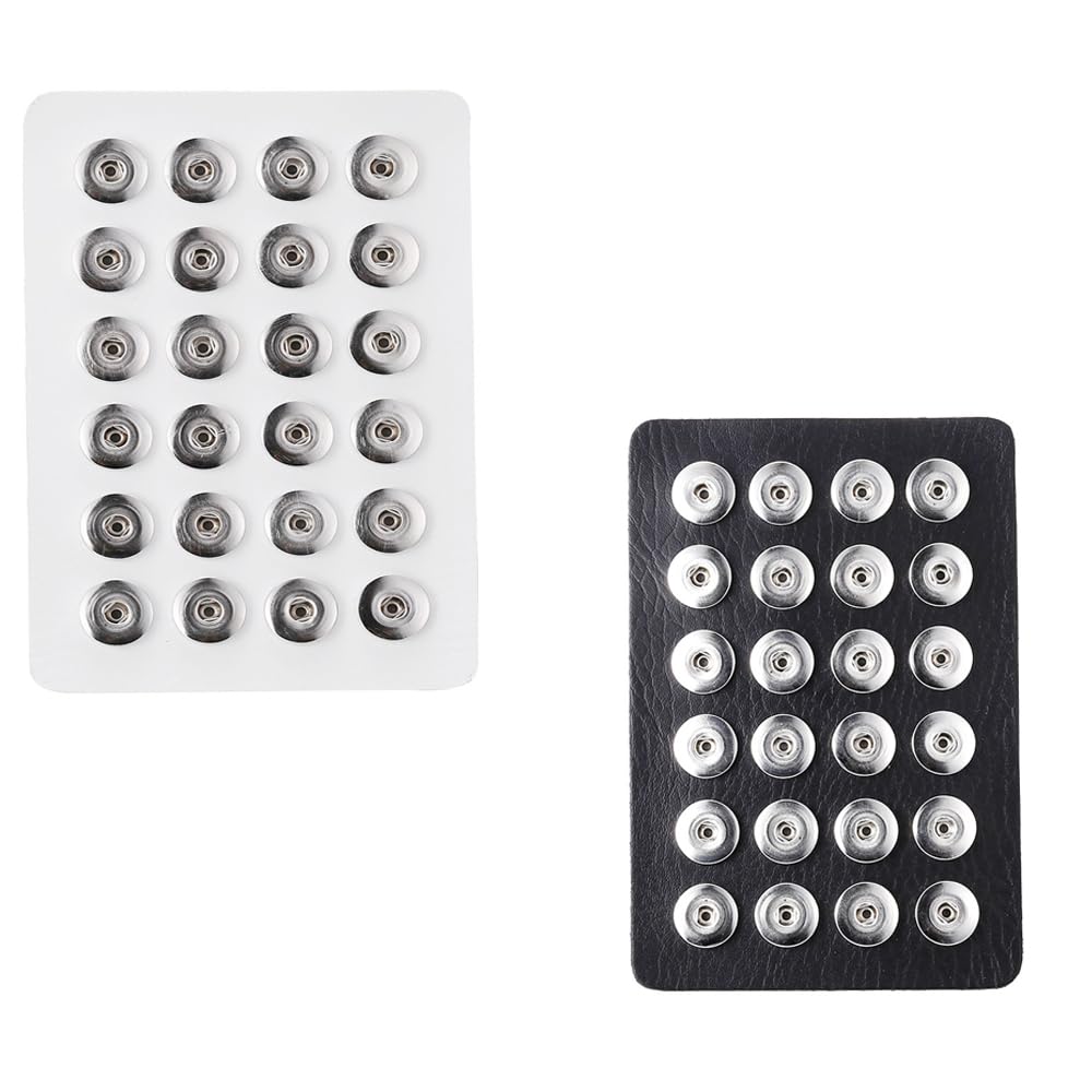 Lovglisten Snap Button Jewelry fit 18-20MM Snap Jewelry Display PU Snap Display for 24pcs Snap Buttons Jewelry