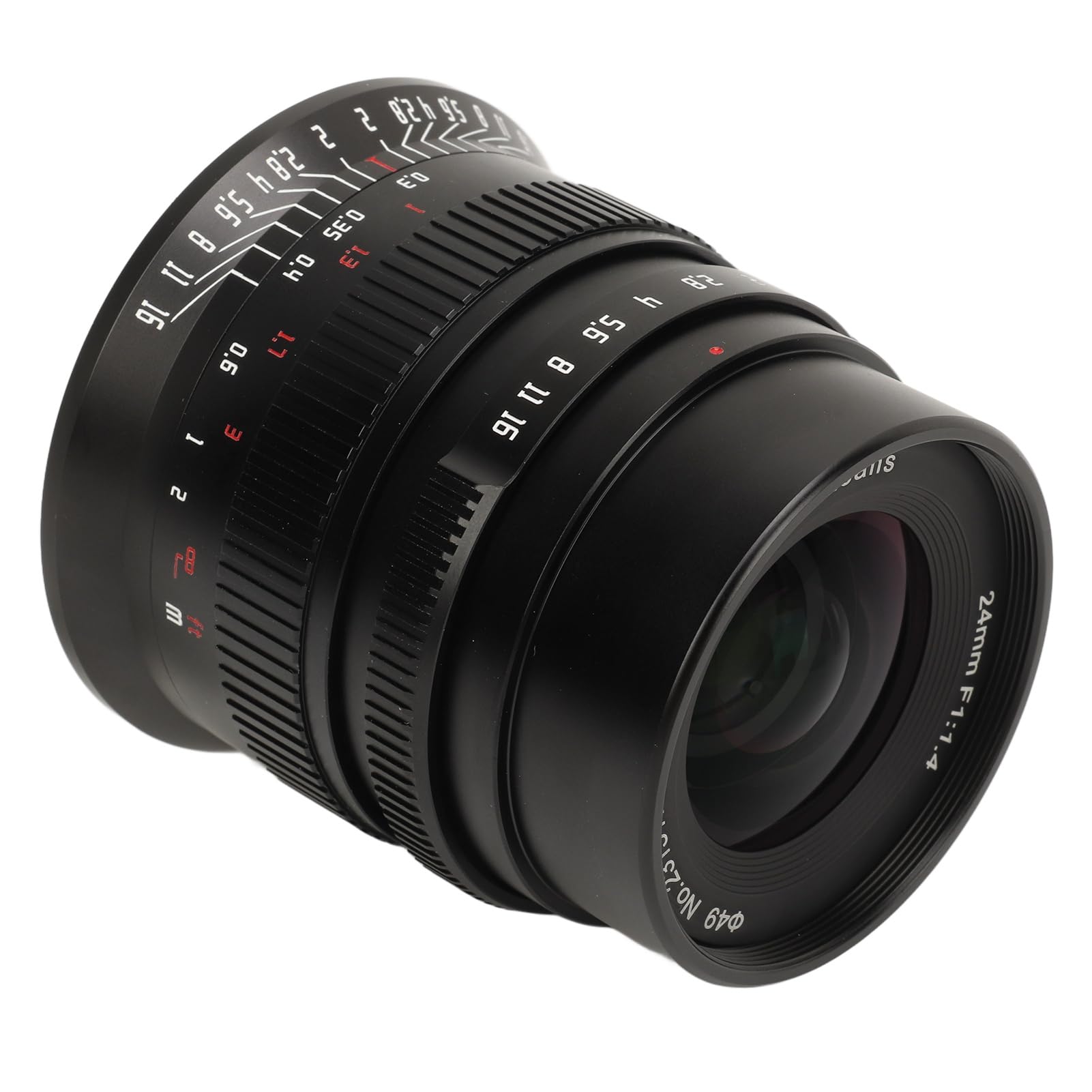 Obiettivo 24 Mm F1.4 APS C, Apertura Luminosa Design Compatto E Robusto 7 Elementi in 6 Gruppi Obiettivo Fotocamera Mirrorless con Guscio Metallico Per Attacco R Per R5 R6 R RP