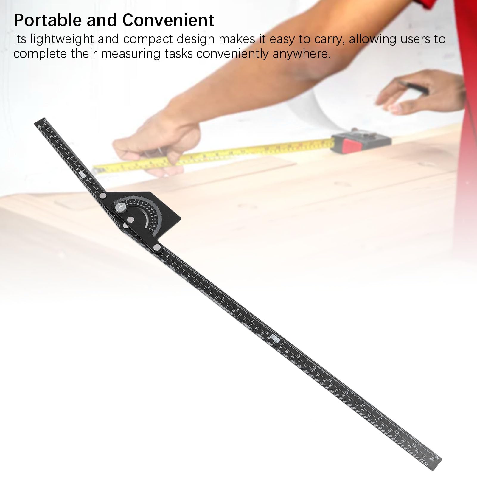 Angle Finder Protractor, Stainless Steel Woodworking Construction Tool with 0 to 180 Degrees Measurement Scope for Woodworking Construction (#1)