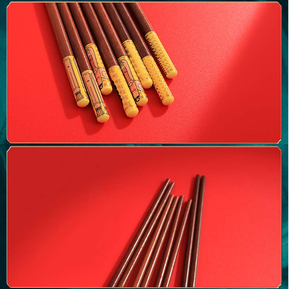 5 Paia Bacchette Cinesi, Bacchette Giapponesi Sushi, Bacchette Asiatiche Coreane Antiscivolo in Fibra di Vetro Riutilizzabili, Lavabili In Lavastoviglie - Fiori Di Ciliegio Colorati