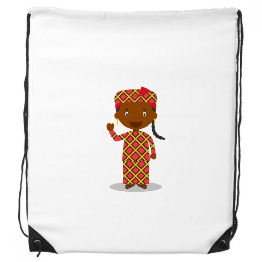 DIYthinkerBlack Wild Mali Cartoon Drawstring Backpack Shopping Gift Sports Bags One_Size Multicolor