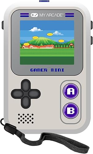 My Arcade Gamer Mini Classic-Purple: juegos para niños, sistema de juegos de mano en miniatura equipado con 160 juegos, pantalla a color de 1.8