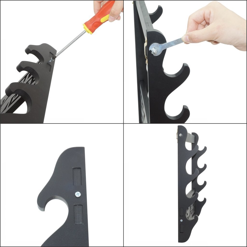 Moumou Spada del supporto da parete Samurai Sword espositore Sword staffa gancio per Katana Wakizashi e standard spade 4-tier, 龍-Dragon