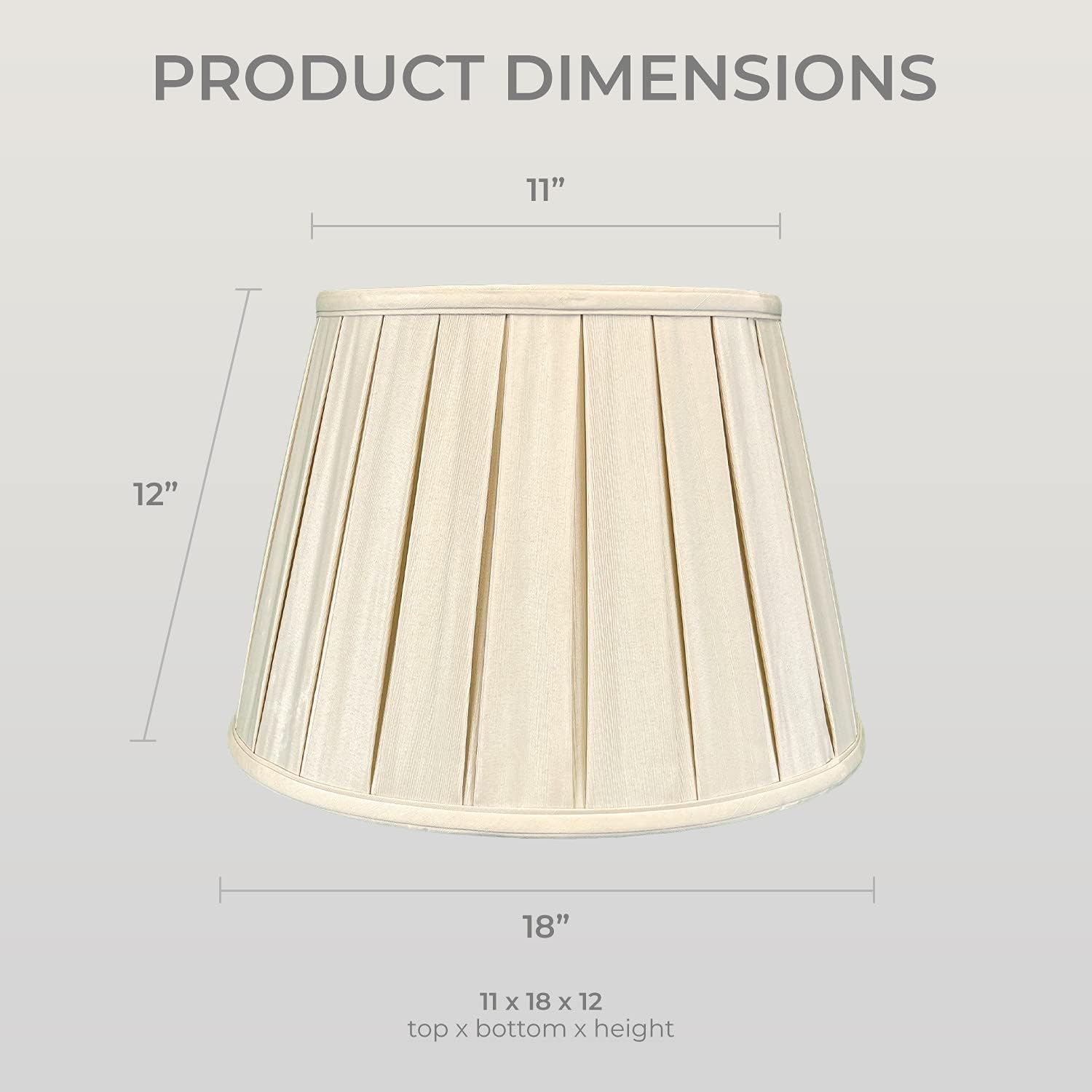 Authentic Crazy Deals Royal Designs, Inc BSO-724-18BG Empire English Pleat Basic Lamp Shade, 11 x 18 x 12, Beige