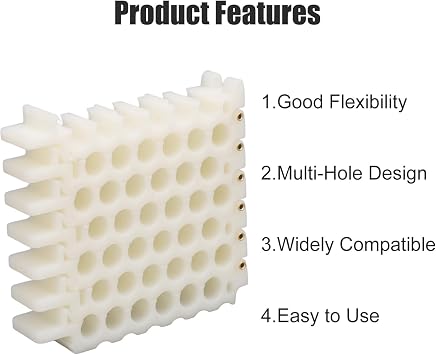 9mm/0.35in Network Cable Comb Organizer Panel - 6x6 Holes for CAT5/6/7/8 Ethernet Cord Management, Data Center Server Rack Wire Dresser Bundler Tool(6x6 Holes)