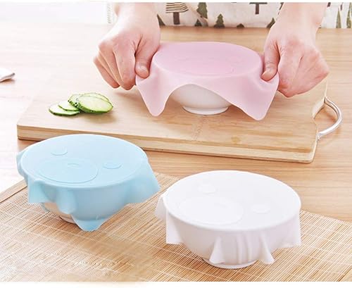 Miniatura 4 de Hemoton Tapas elásticas de silicona para cubrir alimentos, fundas de almacenamiento de alimentos para tazones, latas, tapas de contenedores, tapas