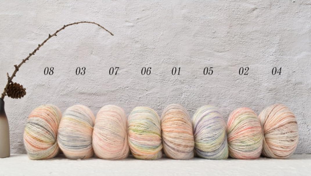 3 Balls Lotus Yarns Cotton Acrylic Blend Yarn Space Dyed Knitted Crochet Yarm for Scarf, Baby Bellyband, Craft Lovers & Beginners (#01)