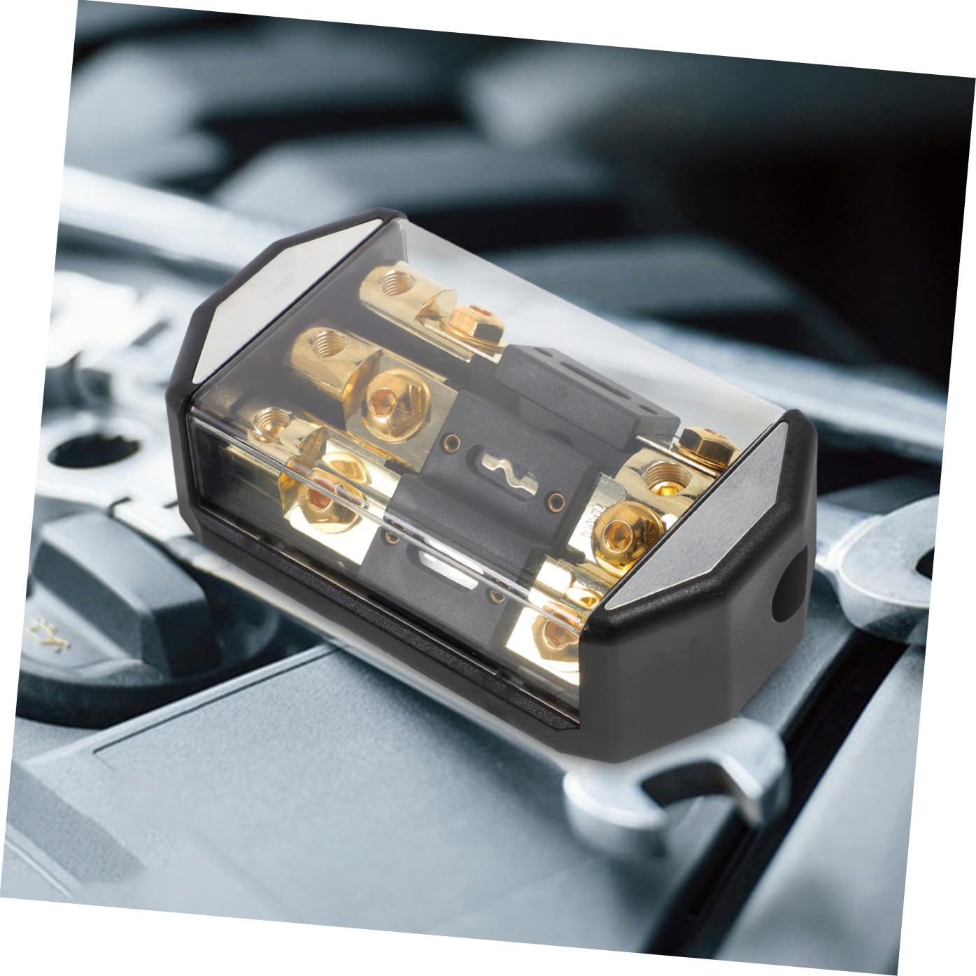 Cabilock Auto Amplifier Fuse Block Way Distribution Holder for Automotive Easy Installation Compatible Car Models Protects Circuit Safety