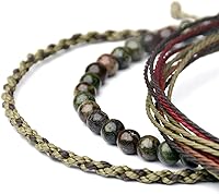 Vista 485 de Handmade Natural Stone Beaded Healing Bracelet Gift for Men Adjustable Rope String Bracelet