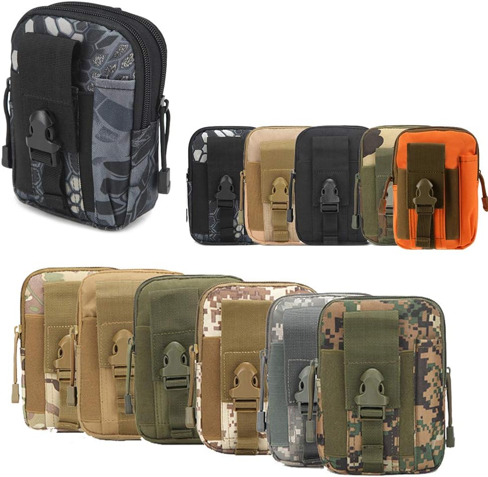 ZhaoCo Tactical Molle Pouch, Compact Utility Belt Pouch Military Army EDC Pouch Waist Bag Fanny Packs for Sports Hiking Camping