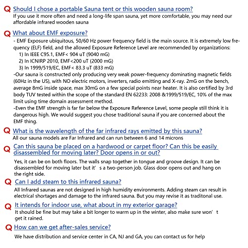 Far Infrared Wooden Sauna Room, 1-Person Size, with 1350W, 8 Low EMF Heaters, 10 Minutes Pre-Warm up, Time and Temp Pre-Set, 2 Bluetooth Speakers, 1 LED Reading Lamp and Clothing Hanging Rod - Image 5