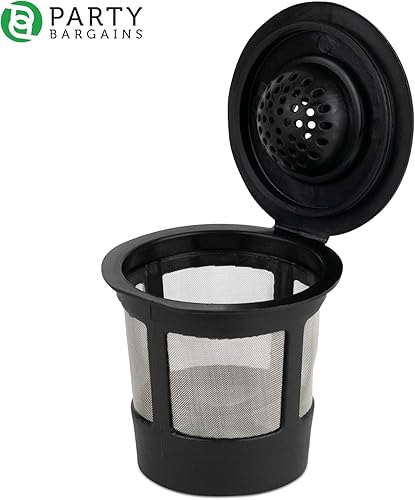 Miniatura 4 de Party Bargains 4 filtros reutilizables para K-Cups  para cafeteras Keurig 1.0, filtros de café recargables de una sola taza de ajuste universal