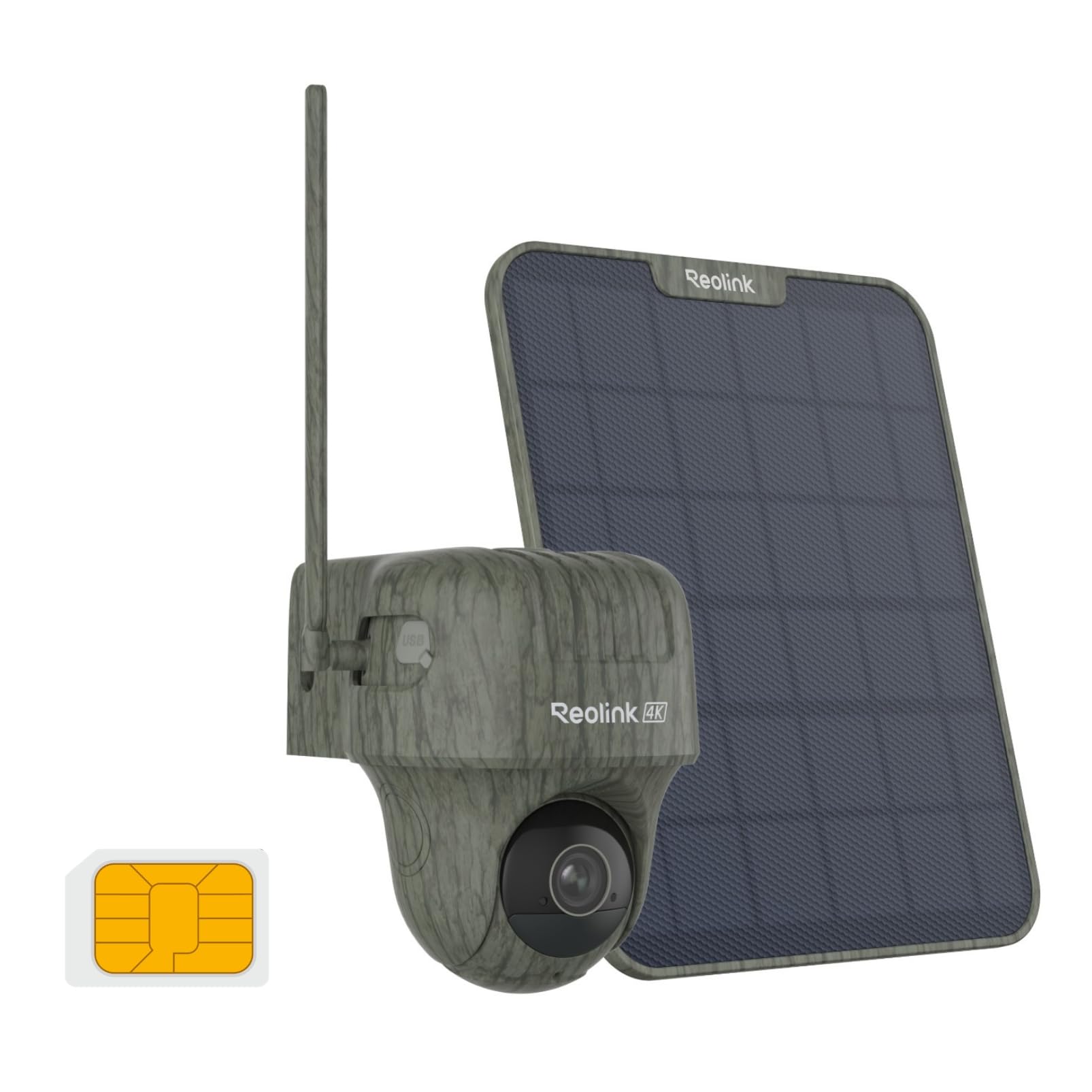 Reolink 4K 3G/4G Camara Vigilancia Exterior Tarjeta SIM Batería Recargable | Visión Nocturna IR sin Resplandor, Detección de AI, Reconocimiento de Animales, Go Ranger PT+Panel Solar 6W+Tarjeta SD 32 GB