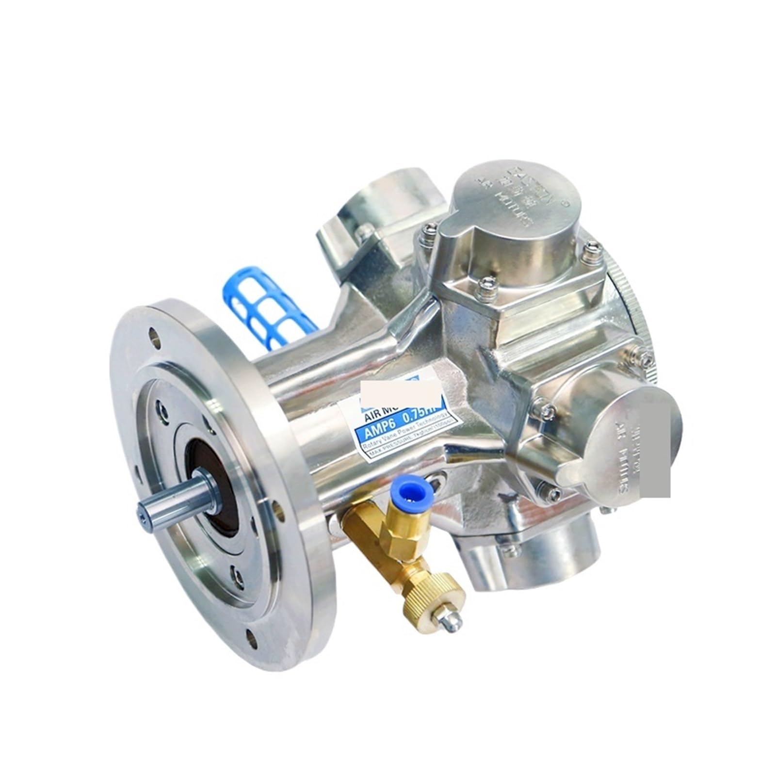 Motore pneumatico antideflagrante a pistone AMP6-T, motore pneumatico for apparecchiature for l'industria chimica, farmaceutica, e vernici e dei rivestimenti per pompe pneumatiche