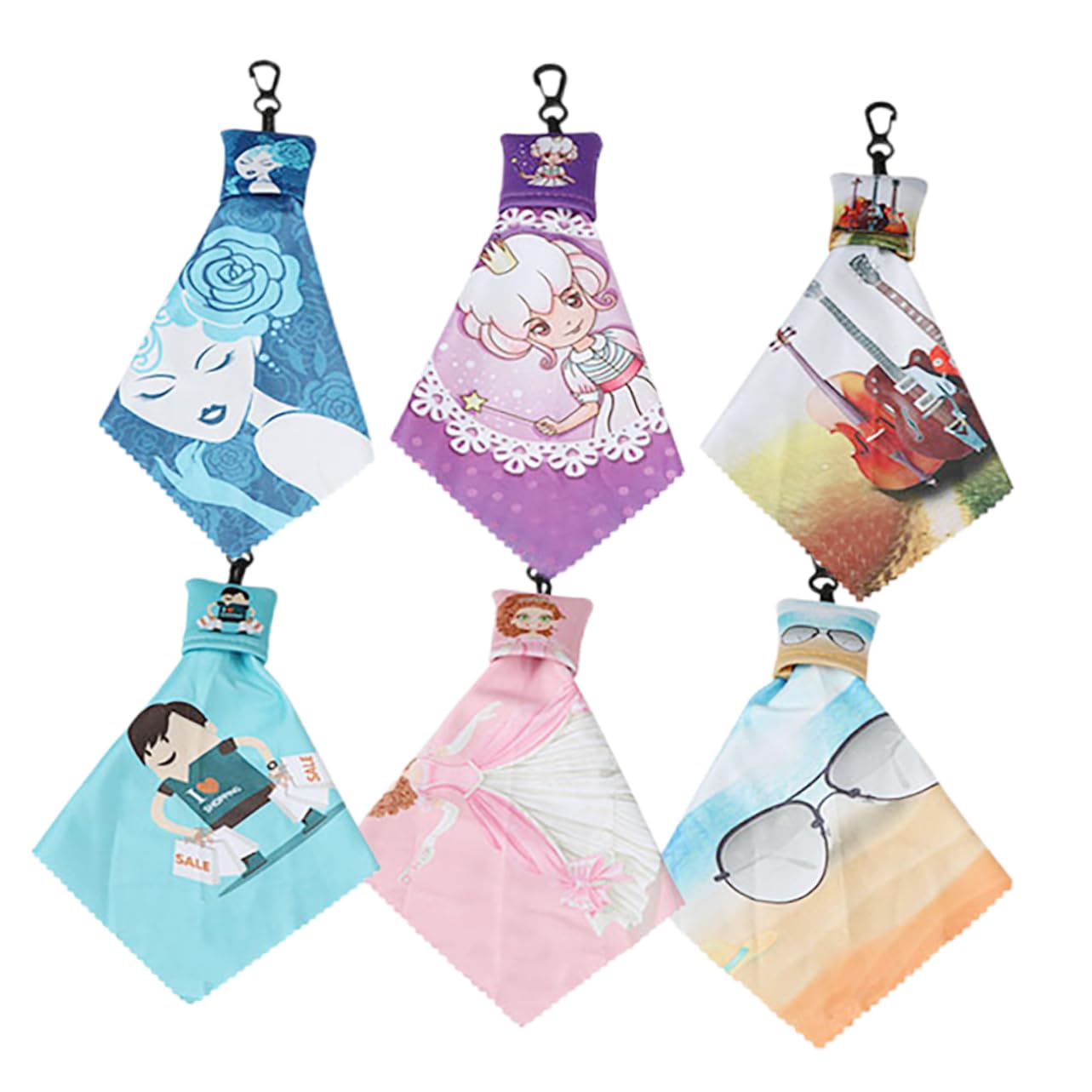 KOMBIUDA 24pièces Lingettes Nettoyantes Pour Écran Et Avec Porte-clés Chiffons De Nettoyage Multifonctions Pour Appareils Électroniques Téléphones Et Caméras