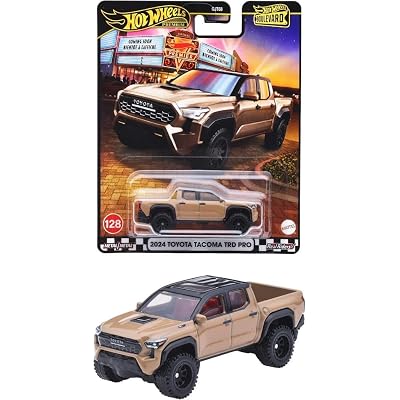 Hot Wheels Boulevard 2024 Toyota Tacoma TRD Pro Ride On Toy Mini Car Ages 3+ Brown JBL08