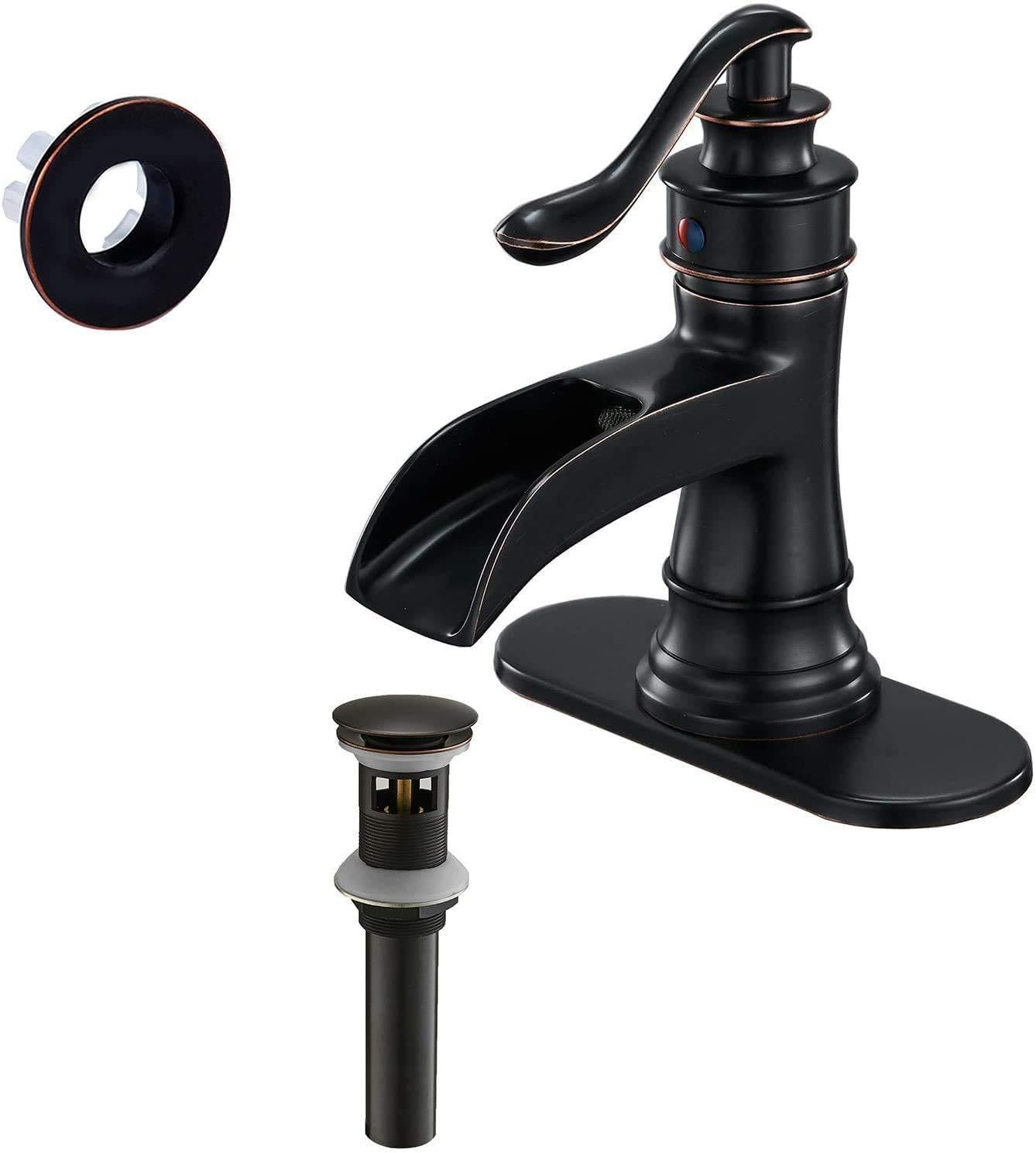 Matching Pop Up Drain with Overflow and Basin Trim Overflow Cover Insert in Hole Caps Circular Ring Oil Rubbed Bronze