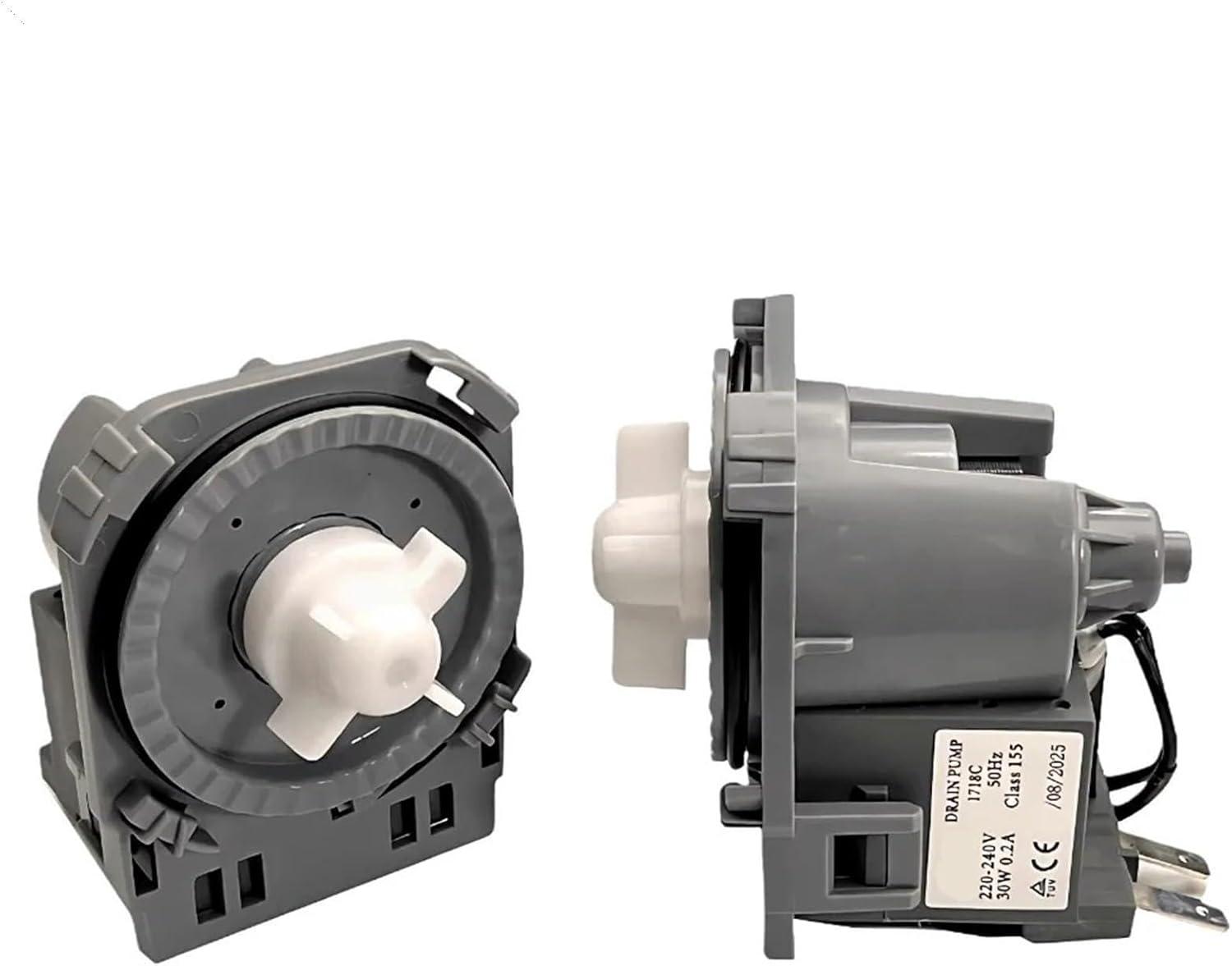 Dishwasher Drain Pump Motor，Compatible for Midea, 1718C 30W 220-240V 50Hz 17476000007443 Dish Washer Parts