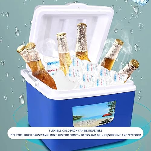 Miniatura 5 de Paquetes fríos de hielo seco para envío de alimentos congelados, paquete frío para bolsas de almuerzo, paquete de hielo frío de larga duración para