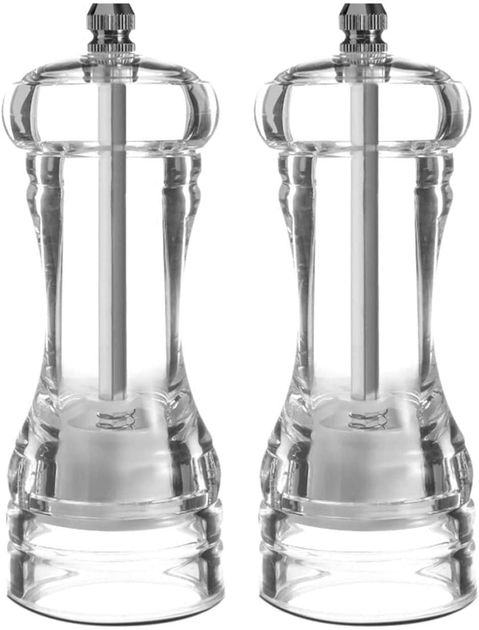 Moulins à sel et poivre XMING à corps acrylique pour doser précisément vos épices