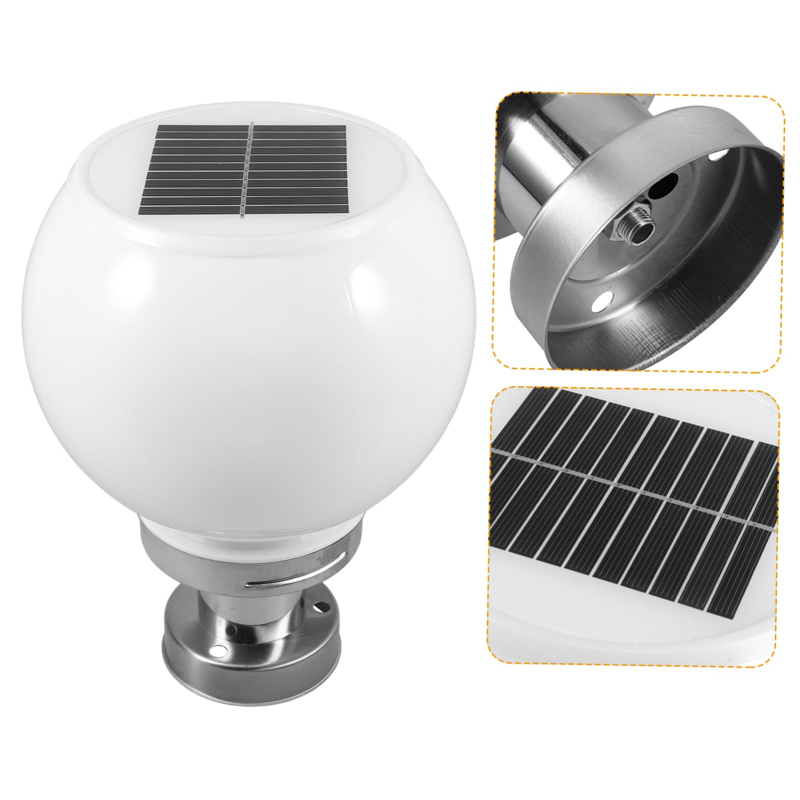 Hemobllo Runde Solarlampen für Außenpfosten mit LED Ip65 Wasserfest 1,2w Leistung Voll Solarbetrieben und Wiederaufladbarem Akku Stilvolles Design für Garten und Terrasse Zufällige Farbe | Runde Außenlampe mit Akku, Kunststoff Edelstahl Druckguss, Leuchtd