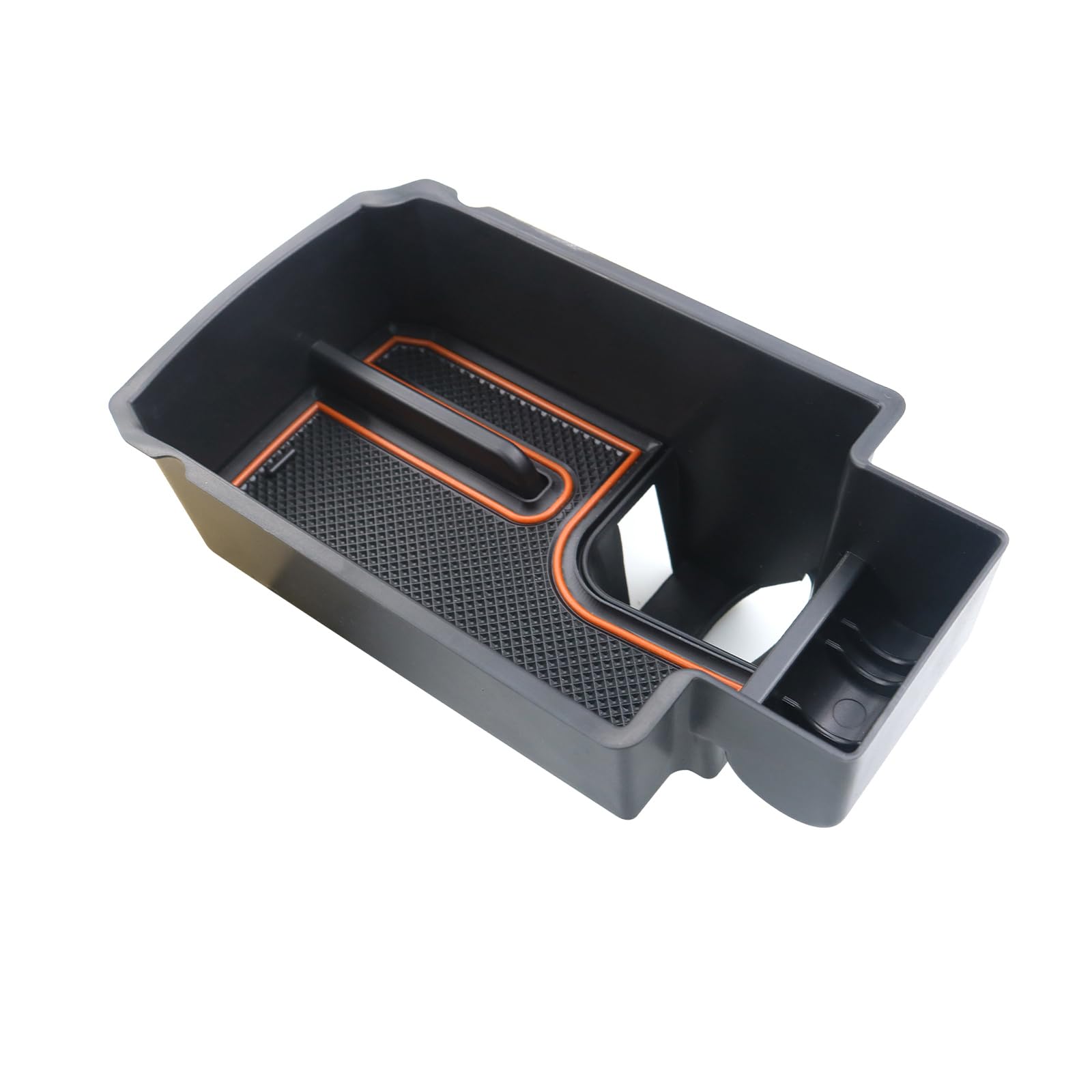 GAFAT Seat Leon MK4 | Cuprα Formentor 2020-2024 2025 organizer na podłokietnik, Seat Leon 4 KL ST FR Formentor VZ Facelift schowek konsoli środkowej, schowek na rękawiczki (pomarańczowy)