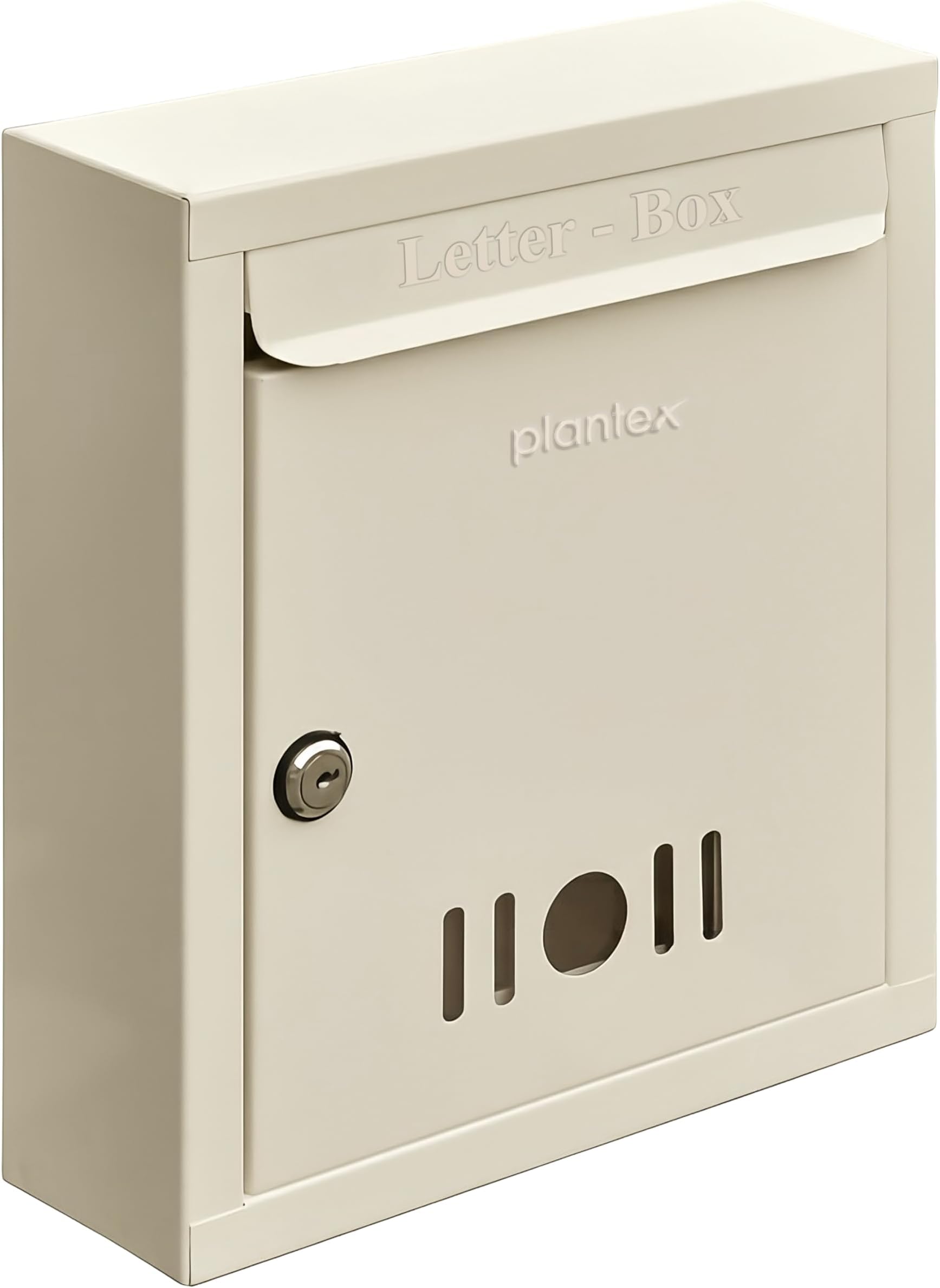 Plantex Letter Box/GI Steel Mail Box/Donation Box with Lock and Keys/Letter Box for Home Gate/Suggestion Box for Office/School/Complaint Box/ (Ivory) - Wall Mount
