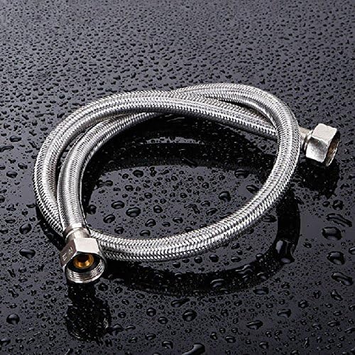 Stainless Steel Weave Water Supply Hose Bathroom Double Head Pipe (Size 50cm)