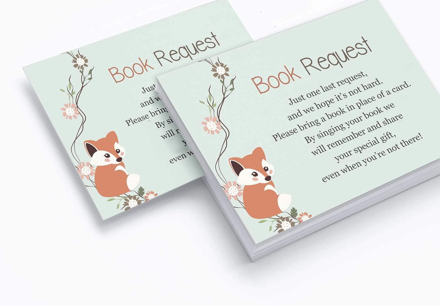 30 Books for Baby Shower Request Cards-Bring A Book Instead of A Card-Animals Baby Shower Invitations Inserts Games