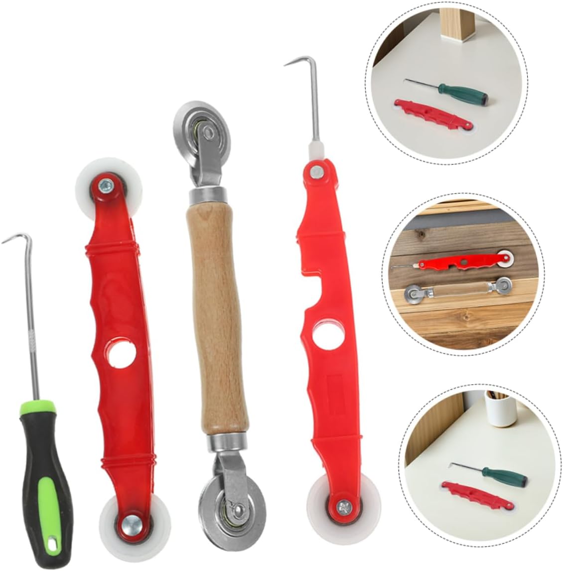 Screen Spline Roller Tool 4pcs for Door and Window Repair