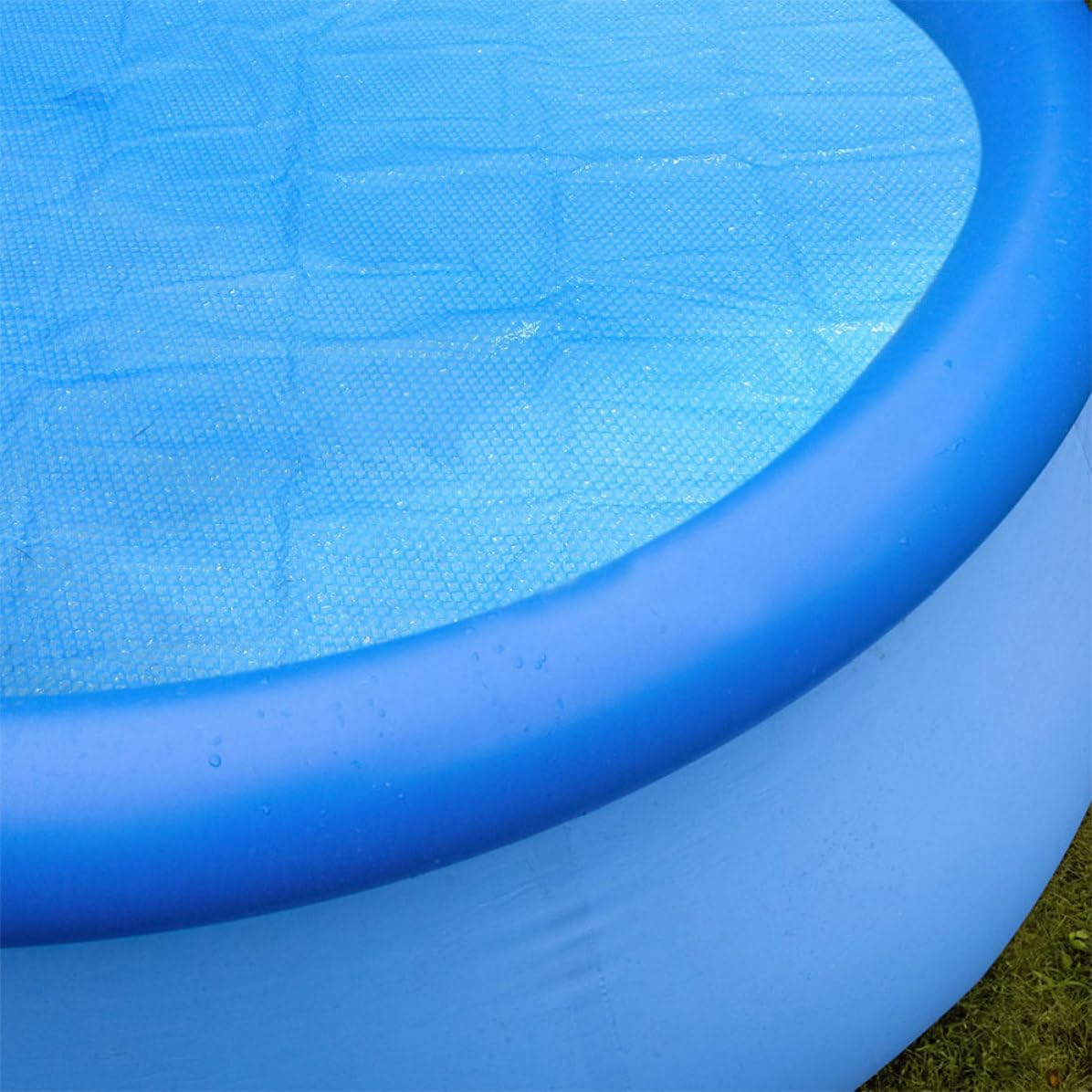 Happyyami Couverture de Piscine Ronde en PE pour Spa Gonflable et Piscine Enterrée, Protection Thermique et Prévention des Débris, pour L'