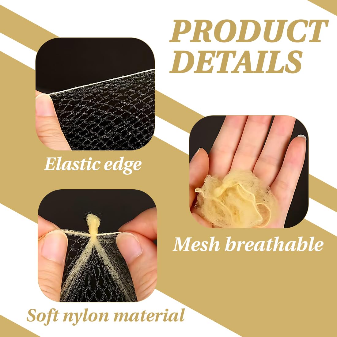 20 Pcs Filet Chignon, Filets À Cheveux Invisible En Maille Fine Filet Chignon Élastique Filets Cheveux Pour Infirmière Danseuse Hôtesse De L'Air
