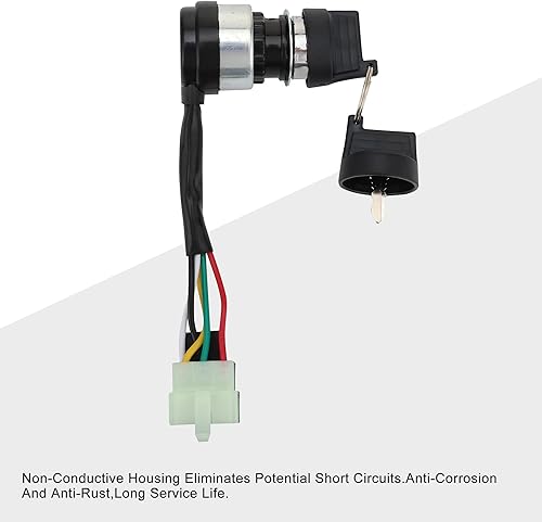 Miniatura 4 de GOOFIT Interruptor de llave de encendido de 5 cables con tapa para 50cc 70cc 90cc 110cc 125cc 150cc ATV Go-Kart