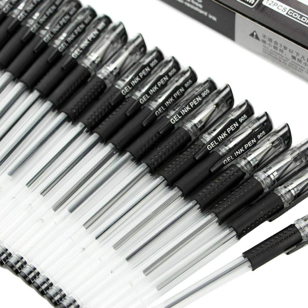 Vogueing Gelstifte Schwarz – 0,5 Mm, 7 Oder 12 Stück Set Für Schule & Büro
