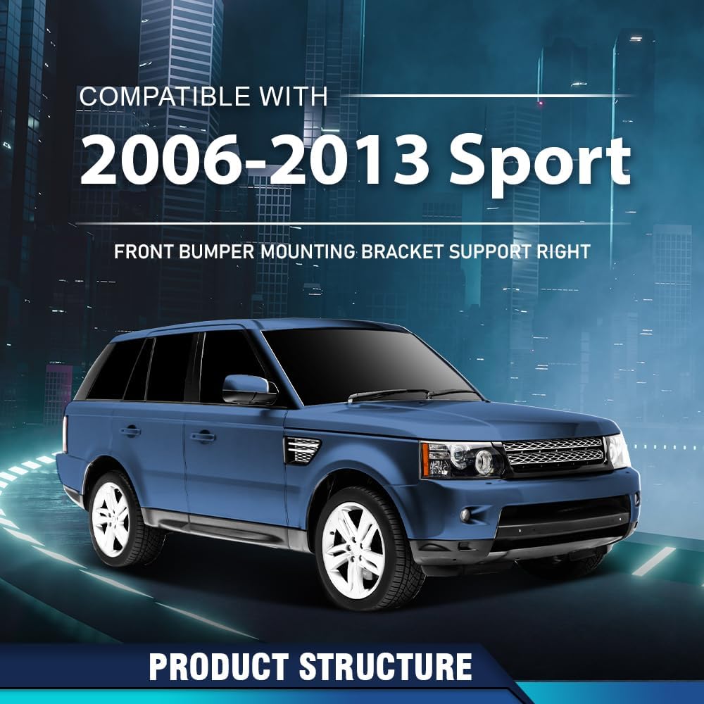 PIT66 Front Right Bumper Mounting Bracket Compatible with Land Rover Range Rover Sport 2006-2013 LR013864, DPN500041 Black