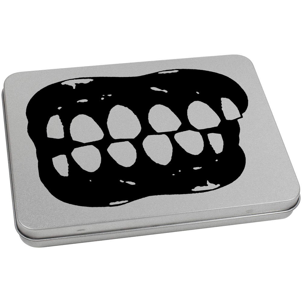 170mm 'Teeth & Gums' Metal Hinged Tin/Storage Box (TT00039551)