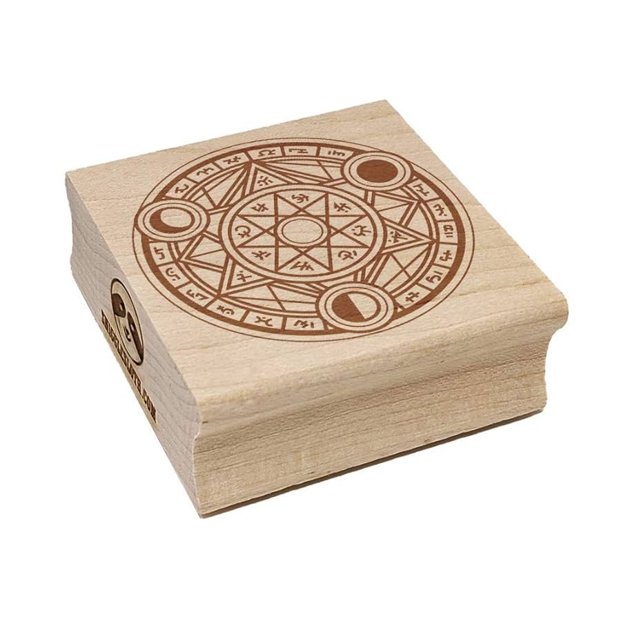 Amazon.com: Magic Summoning Circle with Runes Square Rubber