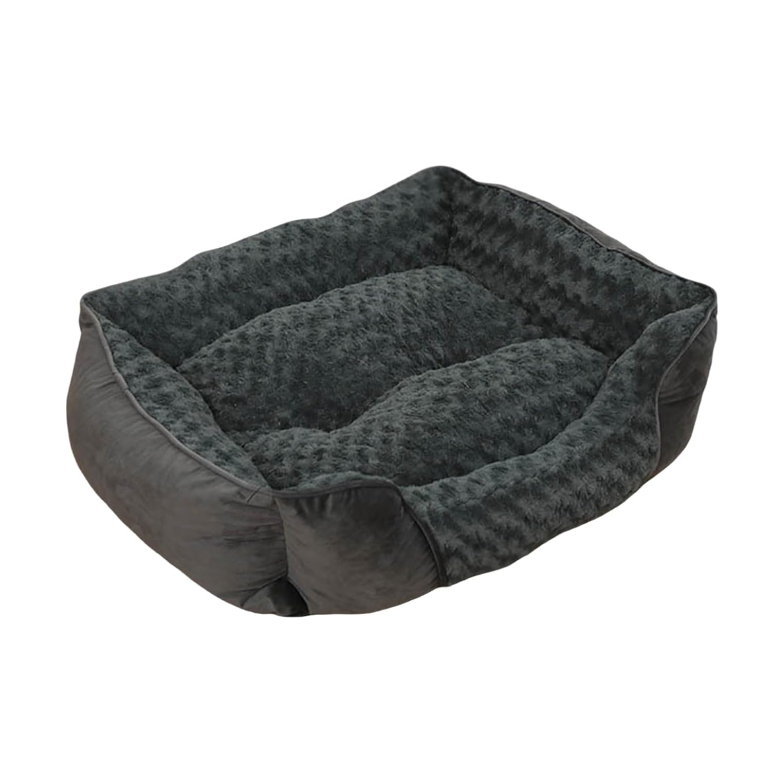 Cotton Filling Pet Bed Rectangle Pet Bed Machine Washable Pet Sleeping Sofa with Removable Cushion All Season Non-Slip