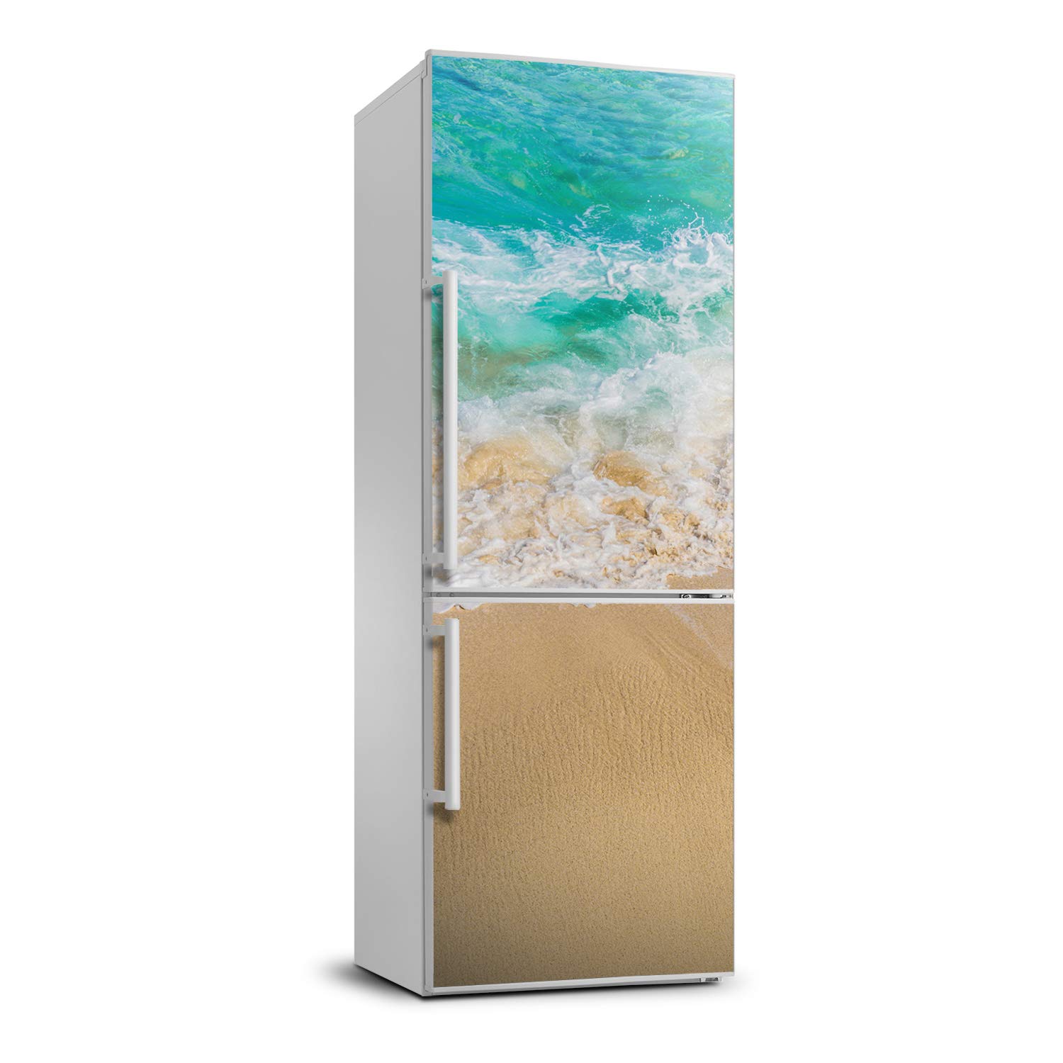 Cubierta del refrigerador autoadhesiva Tulup de 60x180 cm para ocultar arañazos con diseño marino