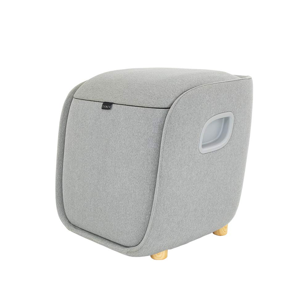 REI Massager - Foot, Calf, Lumbar Ottoman with Heated Therapy, Robotic Shiatsu Technique, Foot Roller and Vibration for Effective Relief, Quality and Versatility in Massage (Gray)