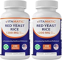 Vista 10 de Vitamatic Arroz de levadura roja, 1200 mg por porción, 240 cápsulas vegetales, fabricado en los Estados Unidos, sin OMG y sin gluten