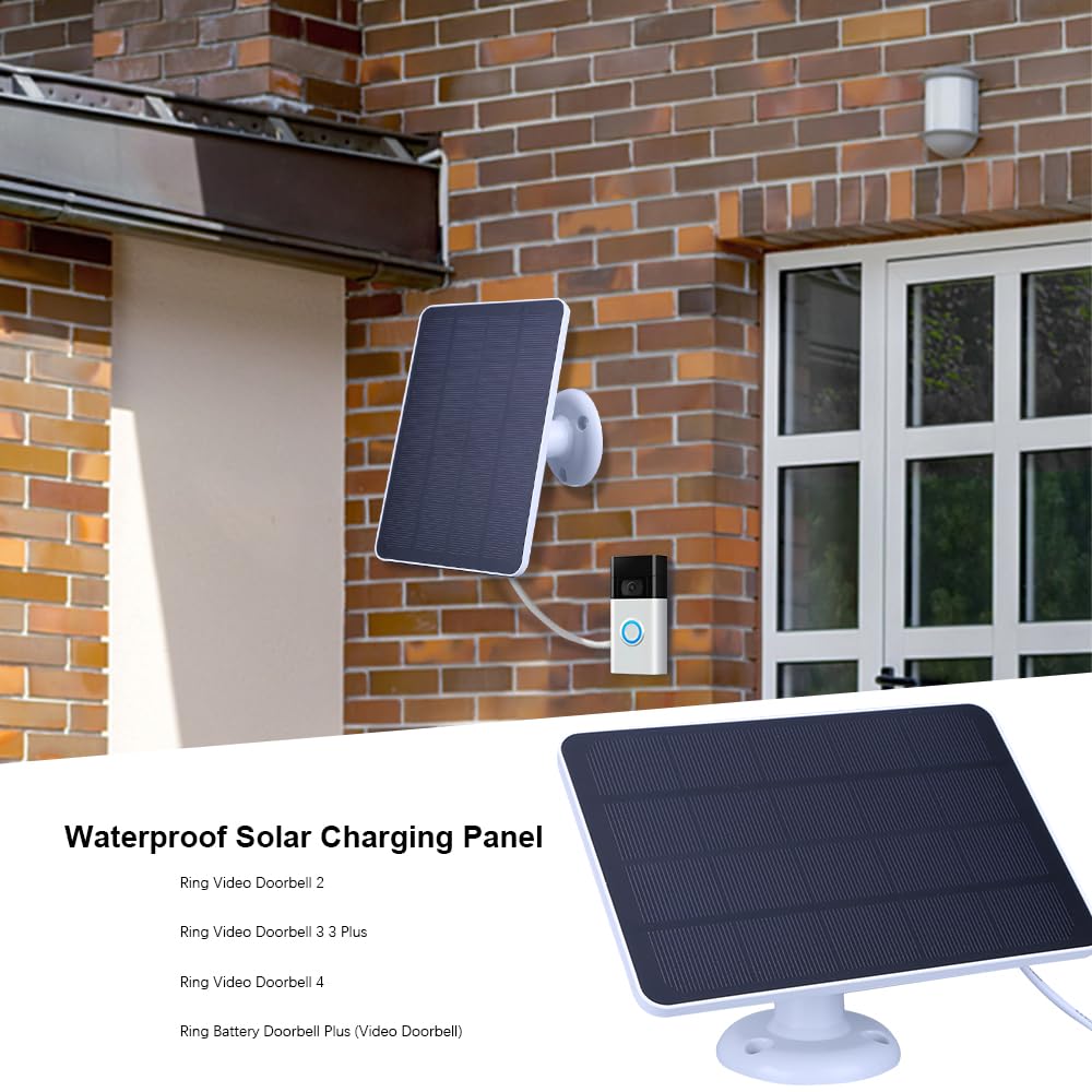 Ring Doorbell Solar QIBOX Solar Charger Compatible With Ring Video