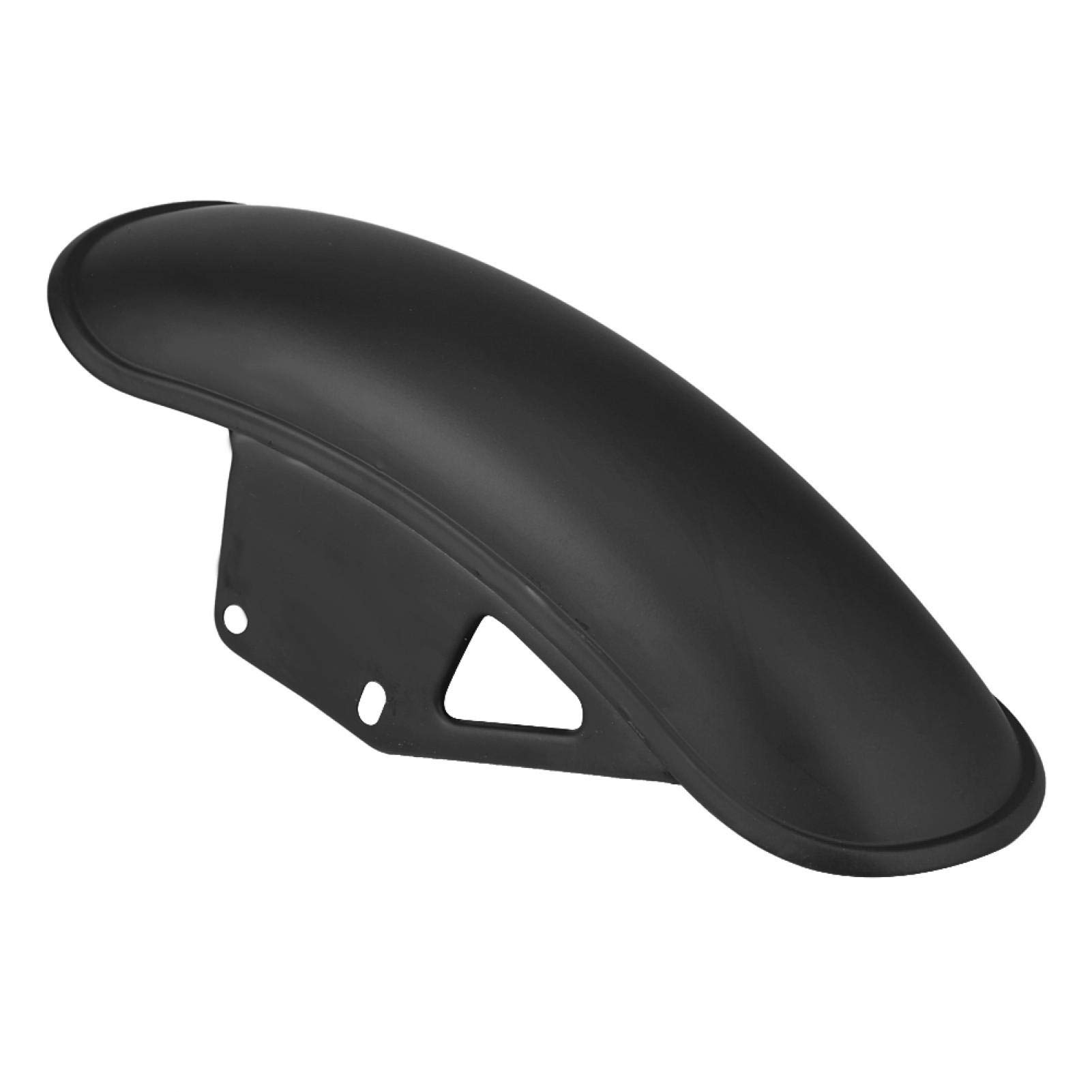 Guardabarros Delantero de Motocicleta Guardabarros de Metal Negro/Cromo Rueda de Montaje Cubierta de Barro Protector Contra Salpicaduras para GN125 GN250(Negro)
